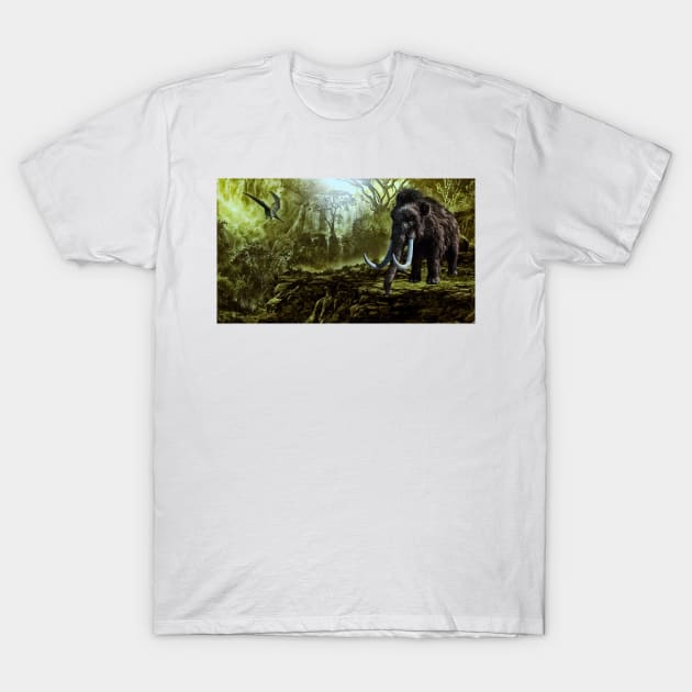 Woolly Mammoth - Dinosaur T-Shirt by JimDeFazioPhotography
